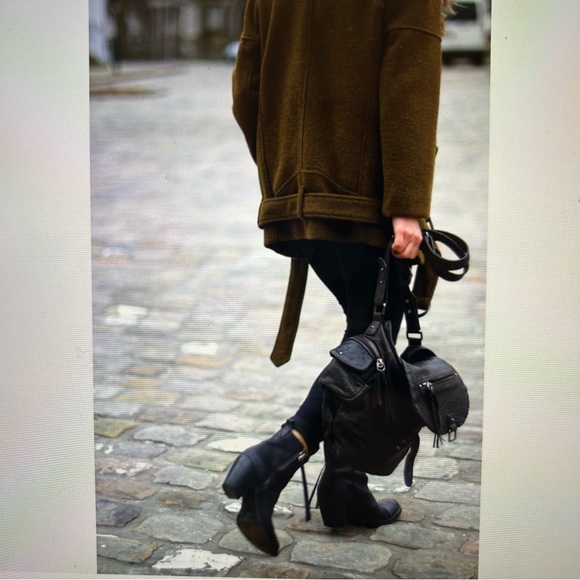 NWT Acne Studio Pistol Boot Black Women Size 37 - Picture 14 of 15